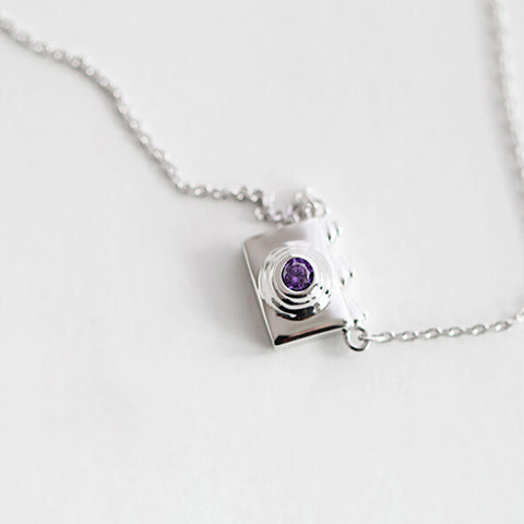 Image of Sterling Silver Mini Flyleaf Camera Necklace