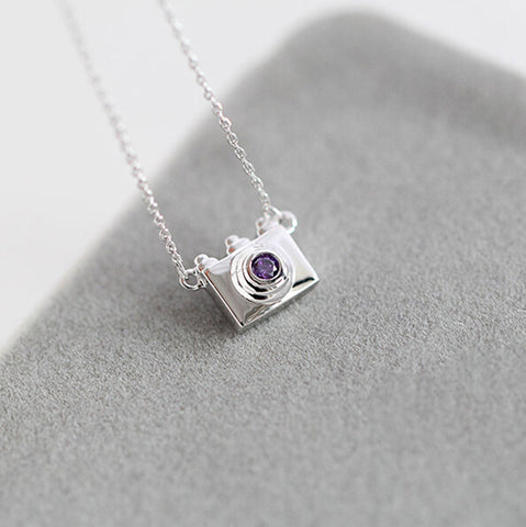 Image of Sterling Silver Mini Flyleaf Camera Necklace