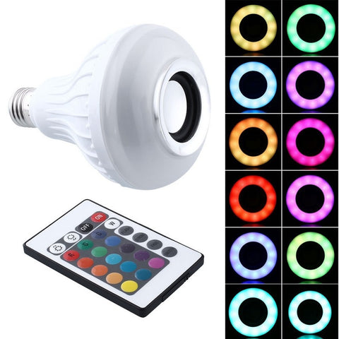 Image of Smart Wireless LED Bulb Lamp With Music Audio Speaker