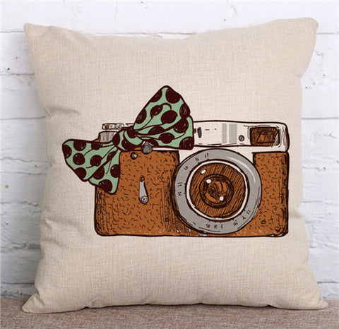 Image of Retro Vintage Style Pillow Cover