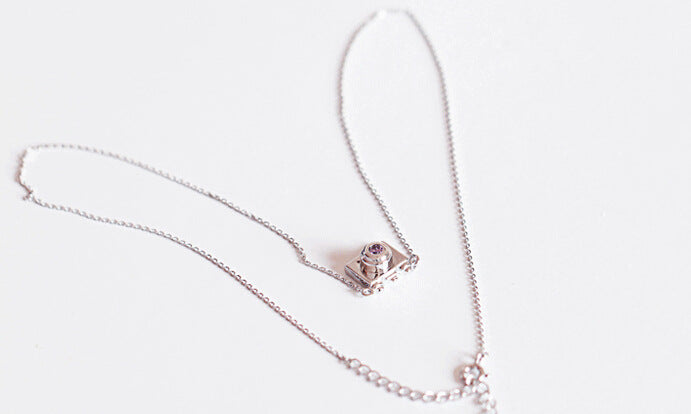 Sterling Silver Mini Flyleaf Camera Necklace