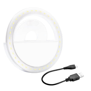 LED Clip-on Rechargeable Selfie Ring Light