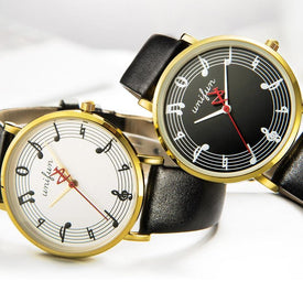 Musical Notation Leather Watches