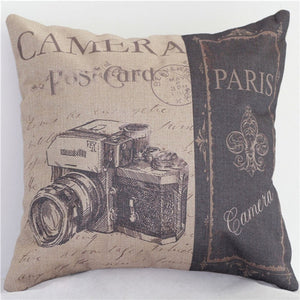 Camera Vintage Pillow Cover