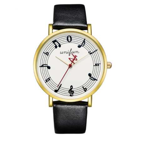Image of Musical Notation Leather Watches